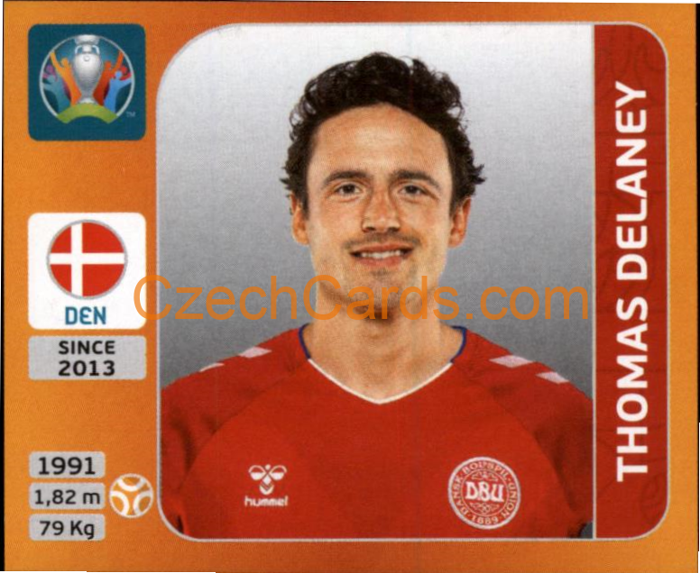Thomas Delaney 2020 Panini UEFA EURO sticker orange #166