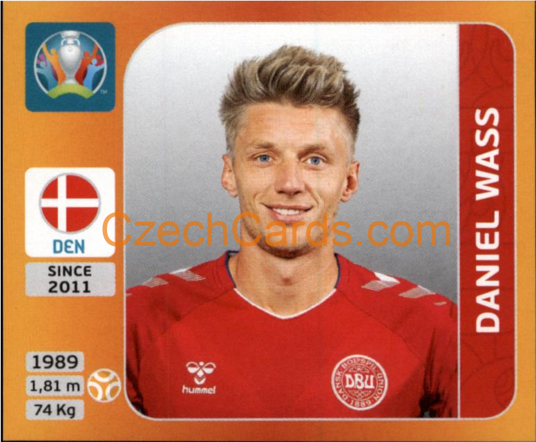 Daniel Wass 2020 Panini UEFA EURO sticker orange #170
