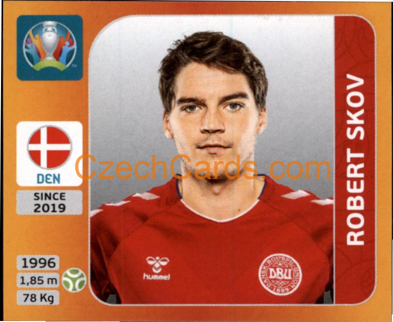 Robert Skov 2020 Panini UEFA EURO sticker orange #175