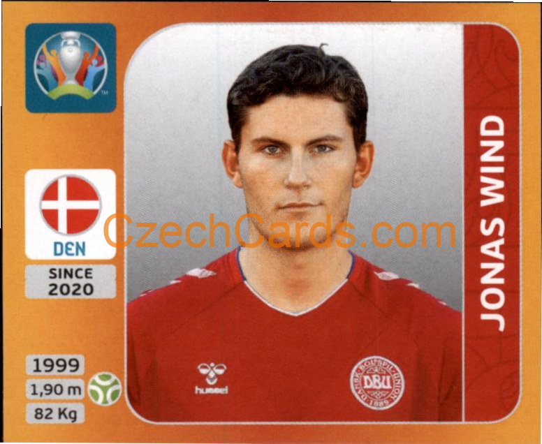 Jonas Wind 2020 Panini UEFA EURO sticker orange #176