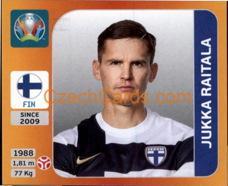 Jukka Raitala 2020 Panini UEFA EURO sticker orange #183