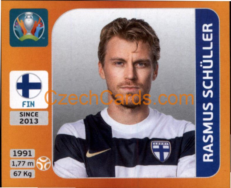 Rasmus Schüller 2020 Panini UEFA EURO sticker orange #191