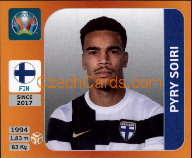 Pyry Soiri 2020 Panini UEFA EURO sticker orange #192
