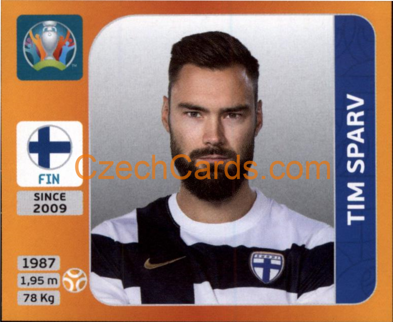 Tim Sparv 2020 Panini UEFA EURO sticker orange #193