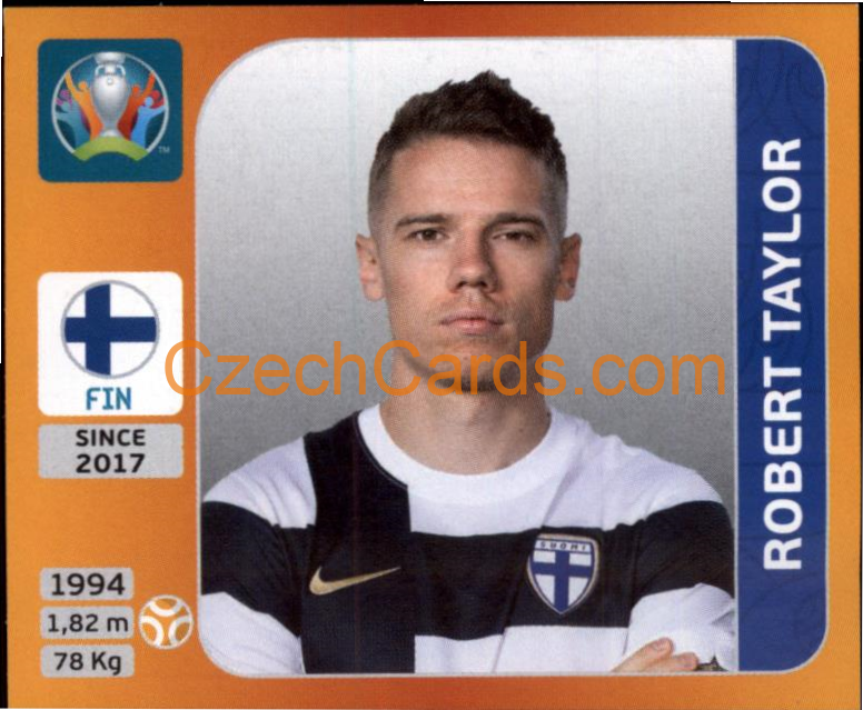 Robert Taylor 2020 Panini UEFA EURO sticker orange #194