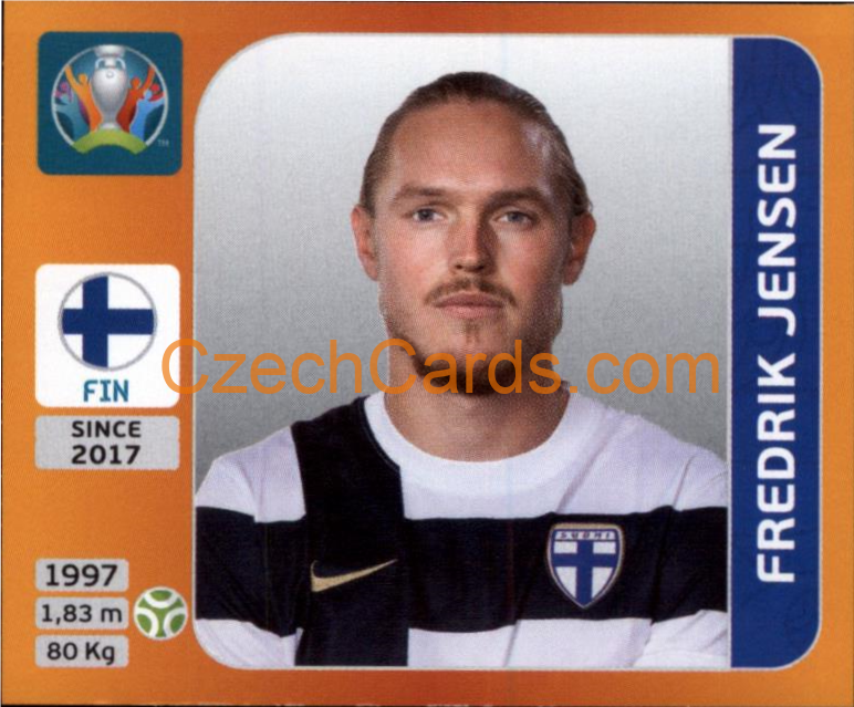 Frederik Jensen 2020 Panini UEFA EURO sticker orange #195
