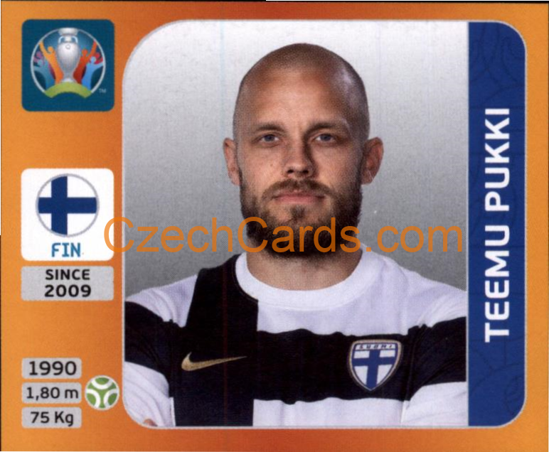Teemu Pukki 2020 Panini UEFA EURO sticker orange #197