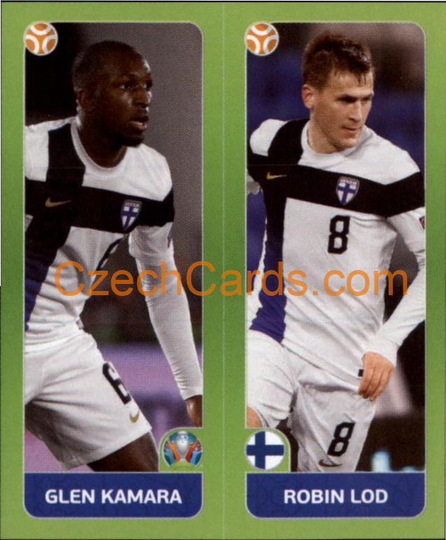 Glen Kamara / Robin Lod 2020 Panini UEFA EURO sticker orange #201