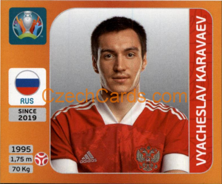 Vyacheslav Karavaev 2020 Panini UEFA EURO sticker orange #214
