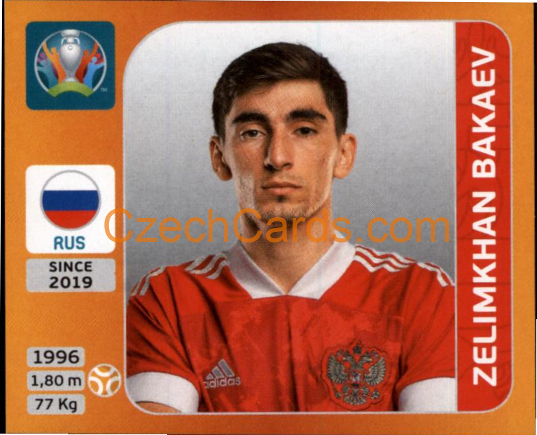 Zelimkhan Bakaev 2020 Panini UEFA EURO sticker orange #218