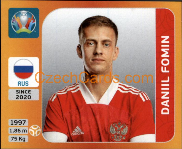 Daniil Fomin 2020 Panini UEFA EURO sticker orange #220
