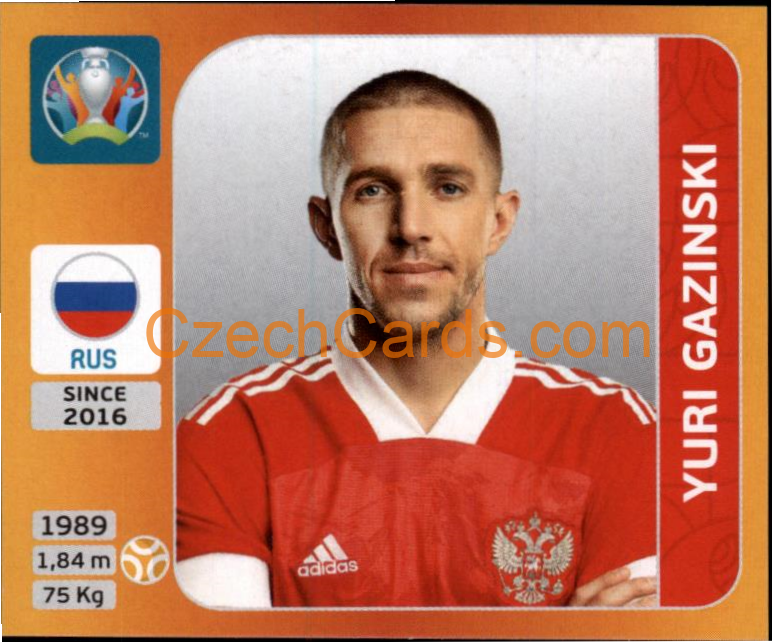 Yuri Gazinski 2020 Panini UEFA EURO sticker orange #221
