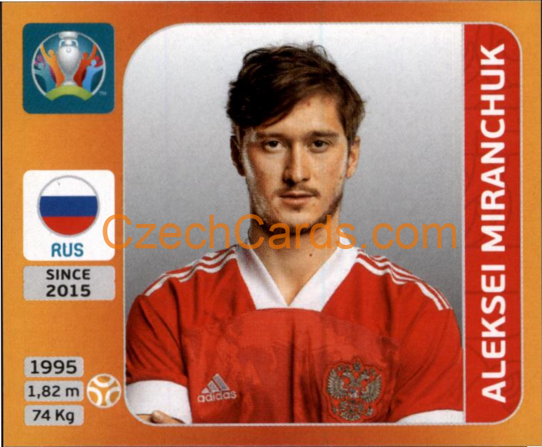 Aleksei Miranchuk 2020 Panini UEFA EURO sticker orange #224