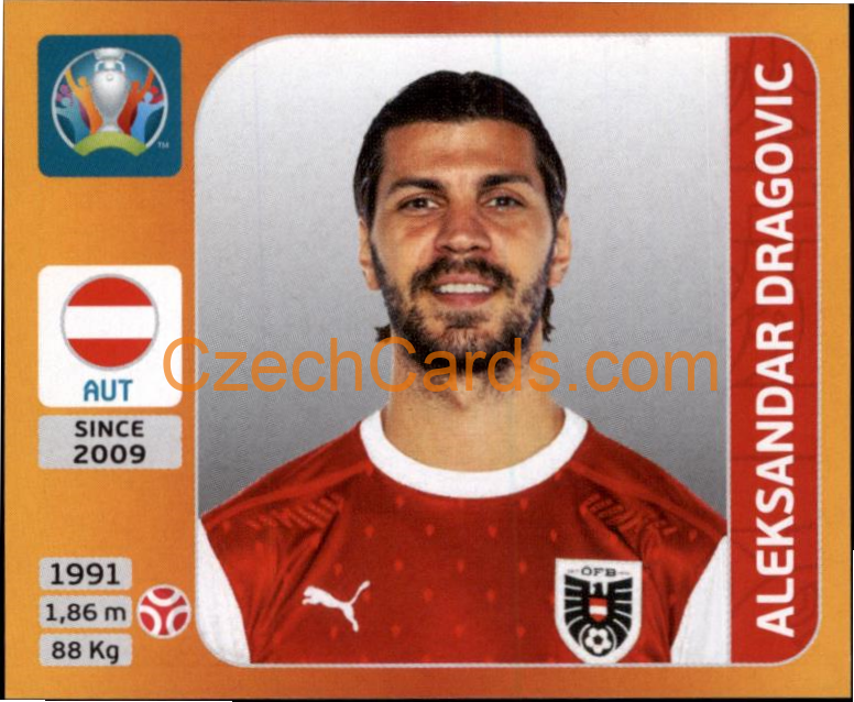Aleksandar Dragovic 2020 Panini UEFA EURO sticker orange #239