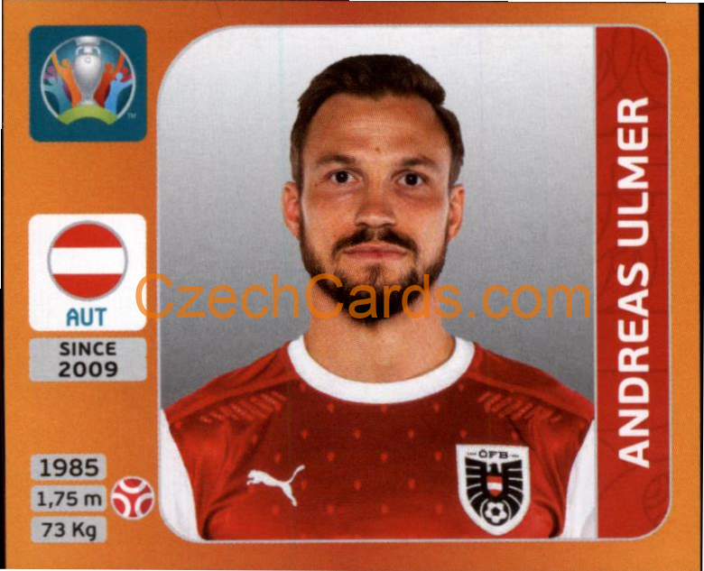 Andreas Ulmer 2020 Panini UEFA EURO sticker orange #244