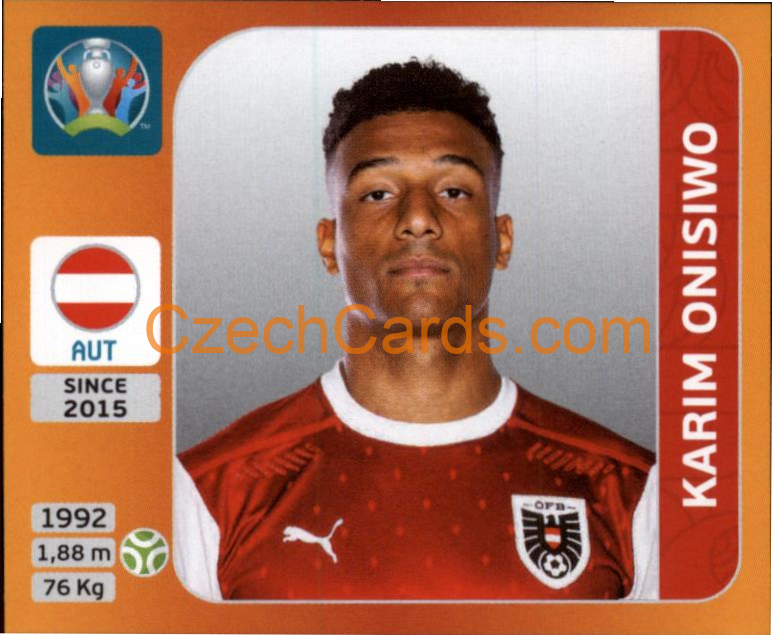 Karim Onisiwo 2020 Panini UEFA EURO sticker orange #255