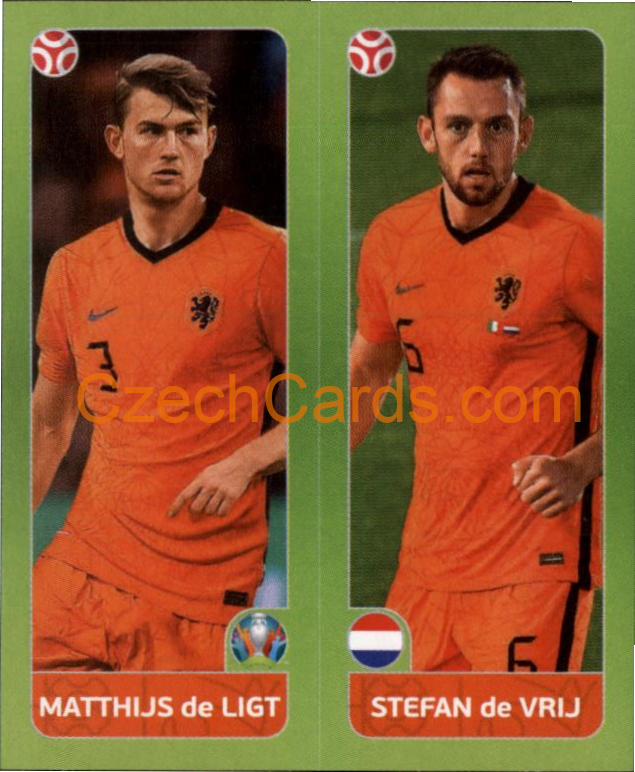 Matthijs de Ligt / Stefan de Vrij 2020 Panini UEFA EURO sticker orange #263