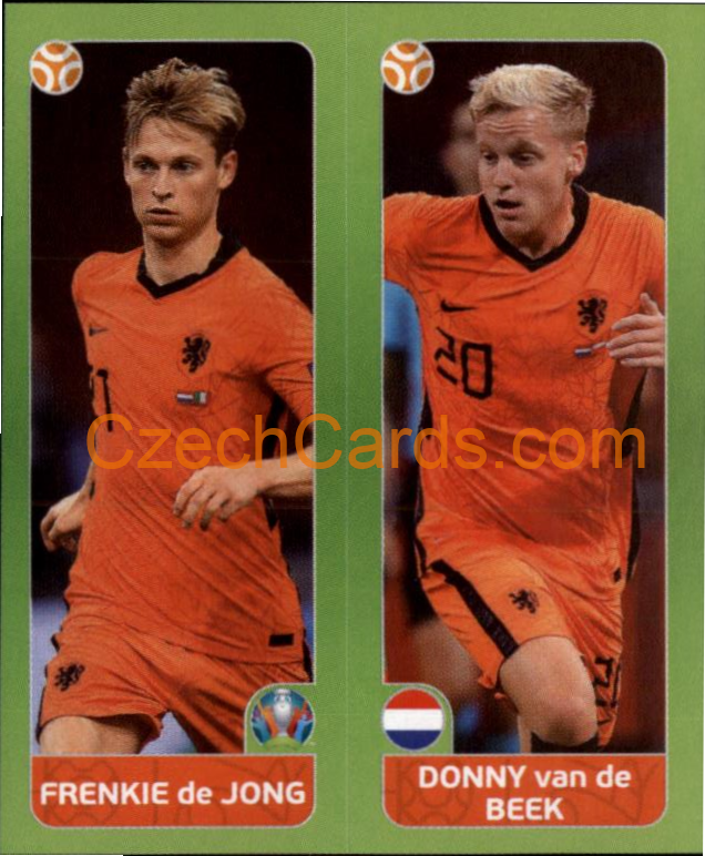Frenkie de Jong / Donny van de Beek 2020 Panini UEFA EURO sticker orange #265