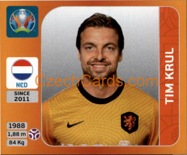 Tim Krul 2020 Panini UEFA EURO sticker orange #270