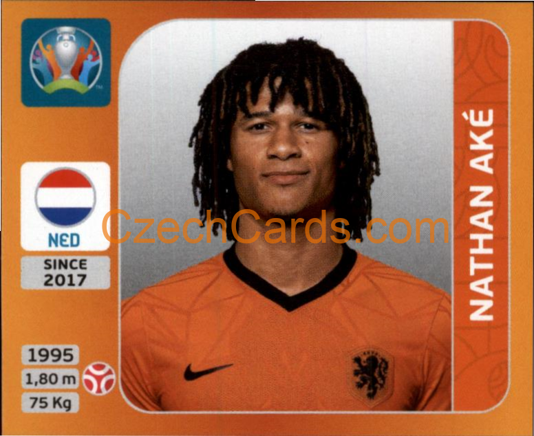 Nathan Ake 2020 Panini UEFA EURO sticker orange #271