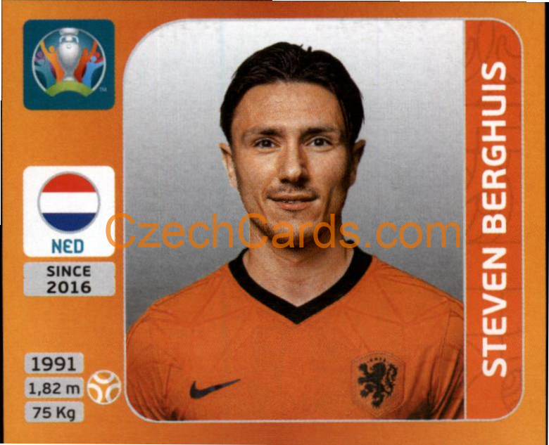 Steven Berghuis 2020 Panini UEFA EURO sticker orange #279