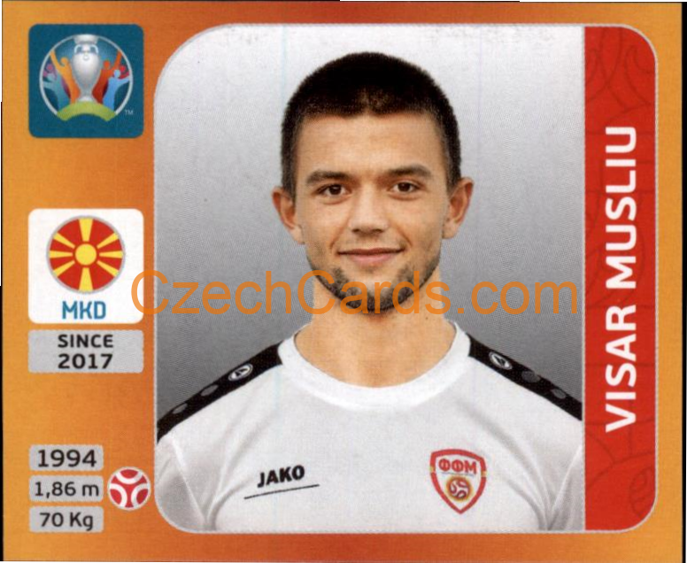 Visar Musliu 2020 Panini UEFA EURO sticker orange #293