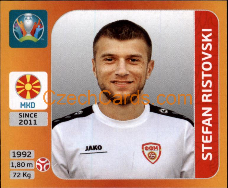 Stefan Ristovski 2020 Panini UEFA EURO sticker orange #295