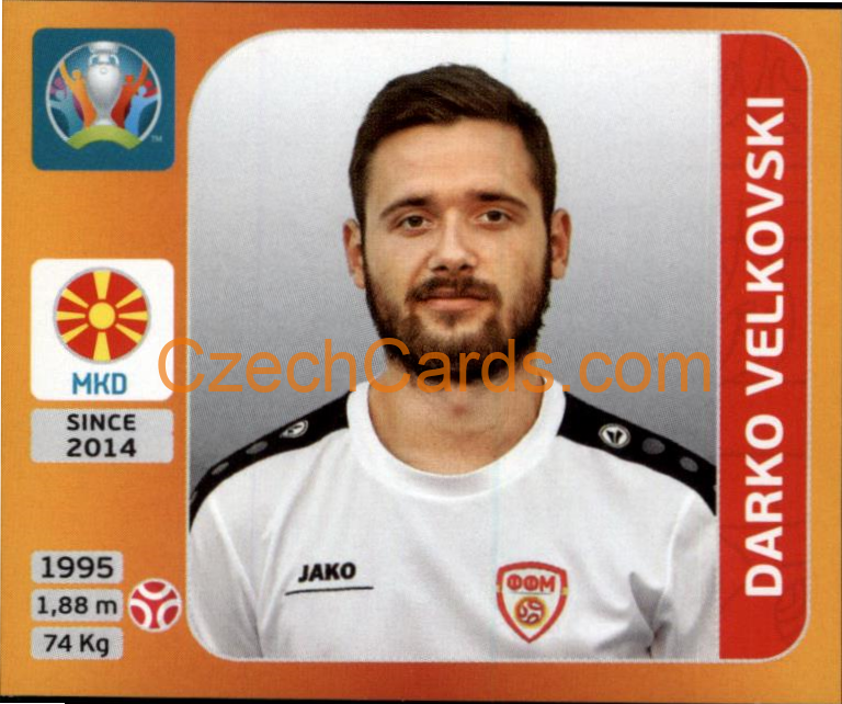 Darko Velkovski 2020 Panini UEFA EURO sticker orange #296