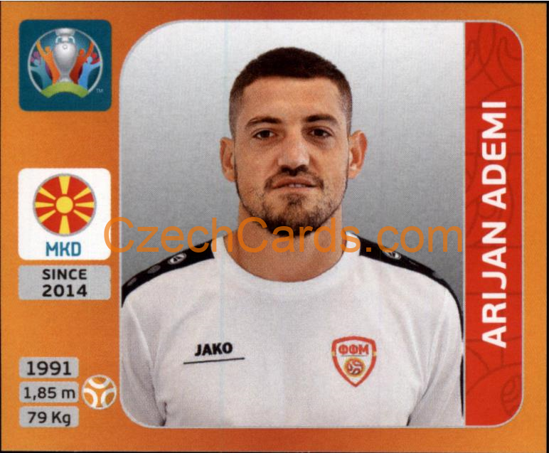 Arijan Ademi 2020 Panini UEFA EURO sticker orange #298