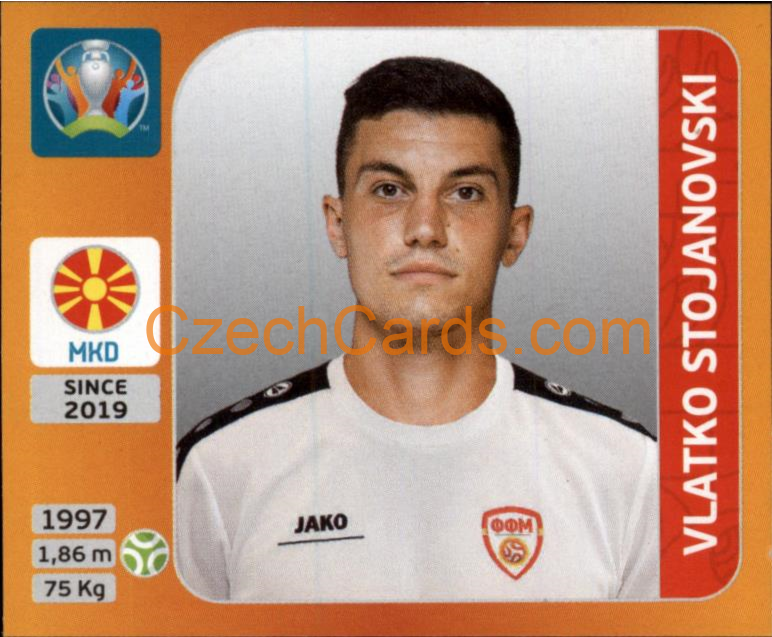 Vlatko Stojanovski 2020 Panini UEFA EURO sticker orange #307