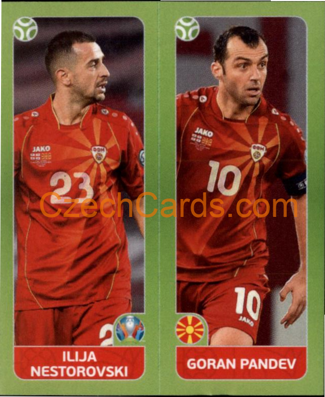 Ilija Nestorovski / Goran Pandev 2020 Panini UEFA EURO sticker orange #315
