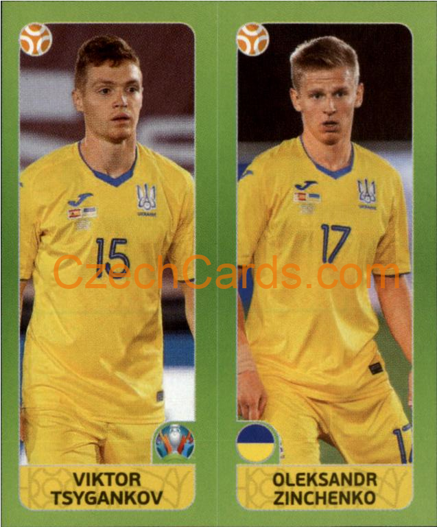 Tsygankov / Oleksandr Zinchenko 2020 Panini UEFA EURO sticker orange #320