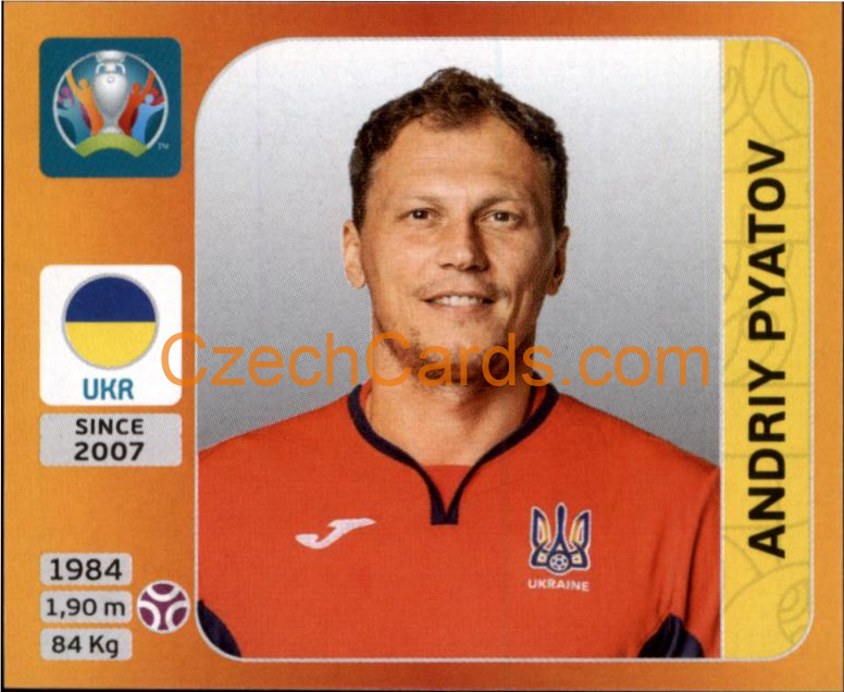 Andriy Pyatov 2020 Panini UEFA EURO sticker orange #323
