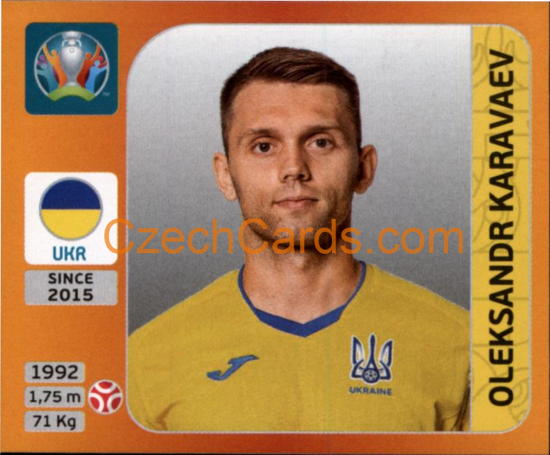 Oleksandr Karavaev 2020 Panini UEFA EURO sticker orange #325