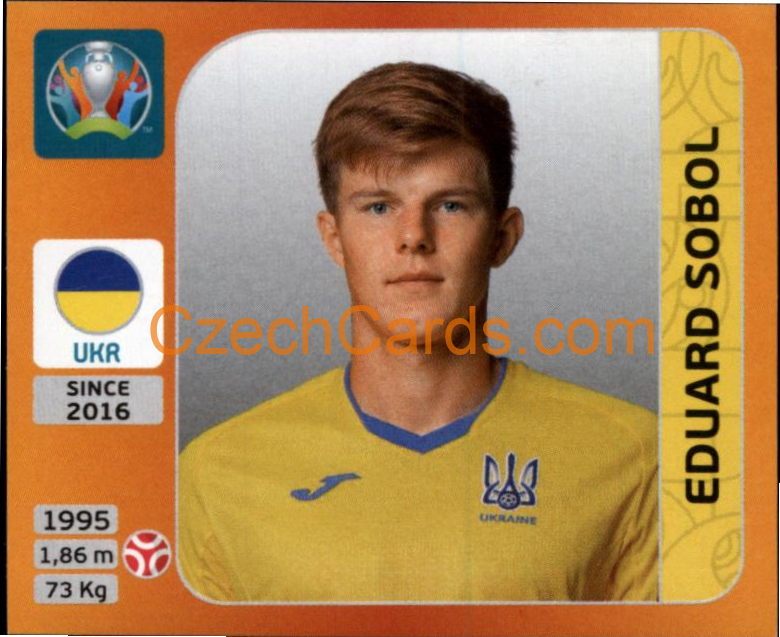 Eduard Sobol 2020 Panini UEFA EURO sticker orange #329