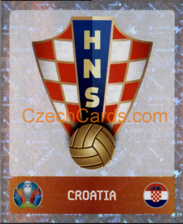 Team Logo 2020 Panini UEFA EURO sticker orange foil #347