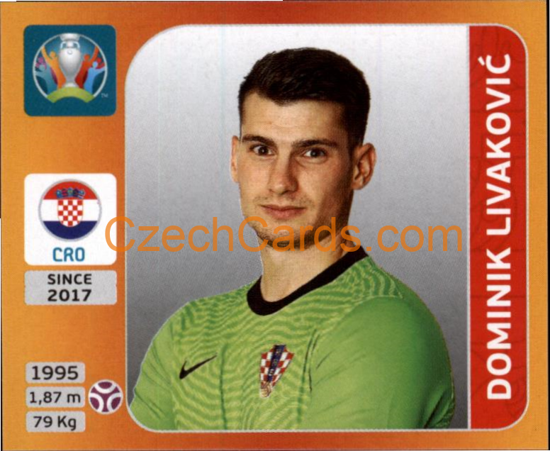 Dominik Livaković 2020 Panini UEFA EURO sticker orange #348