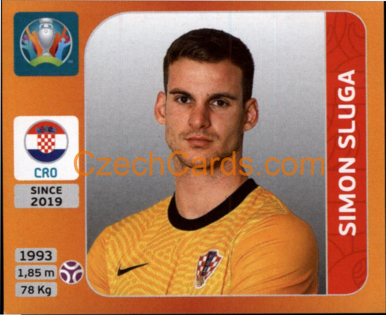 Simon Sluga 2020 Panini UEFA EURO sticker orange #349