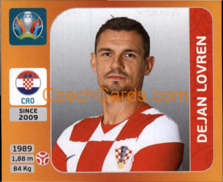 Dejan Lovren 2020 Panini UEFA EURO sticker orange #352