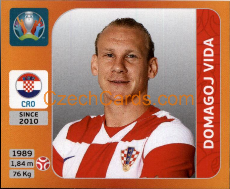 Domagoj Vida 2020 Panini UEFA EURO sticker orange #355