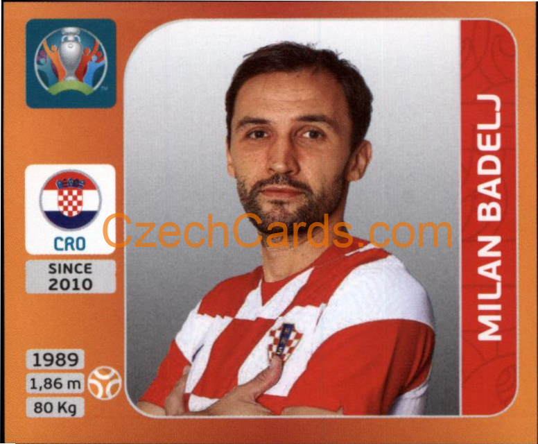 Milan Badelj 2020 Panini UEFA EURO sticker orange #357