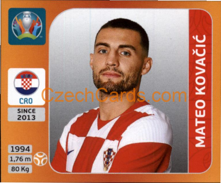 Mateo Kovačić 2020 Panini UEFA EURO sticker orange #359