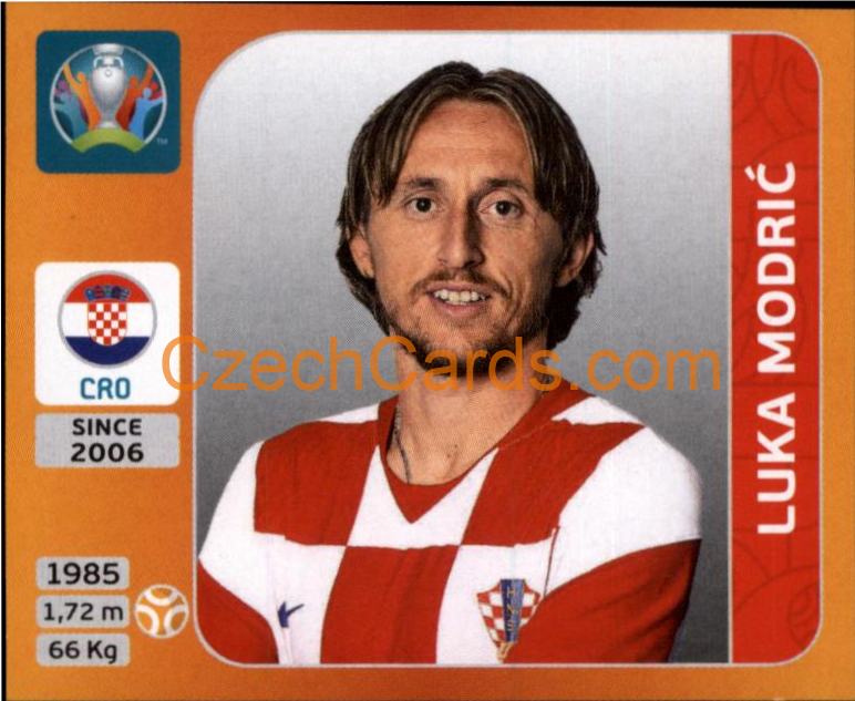 Luka Modrić 2020 Panini UEFA EURO sticker orange #360