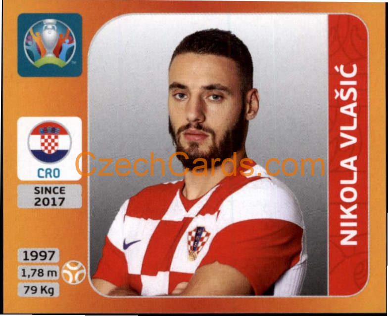 Nikola Vlašić 2020 Panini UEFA EURO sticker orange #362