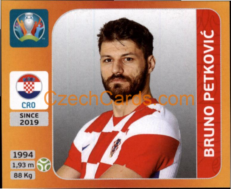 Bruno Petković 2020 Panini UEFA EURO sticker orange #366