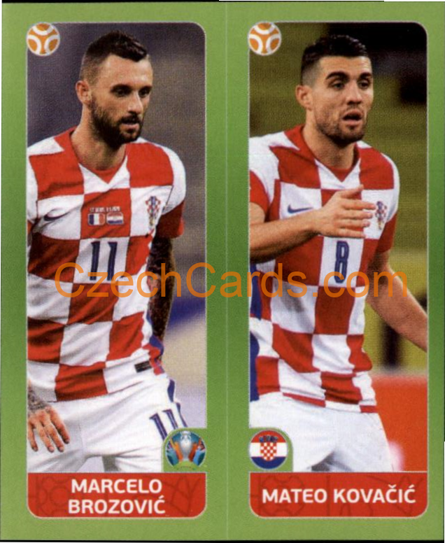 Marcelo Brozović / Mateo Kovačić 2020 Panini UEFA EURO sticker orange #370
