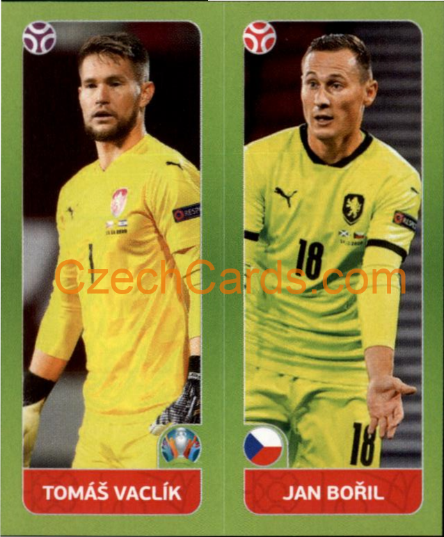 Tomáš Vaclík / Jan Bořil 2020 Panini UEFA EURO sticker orange #374