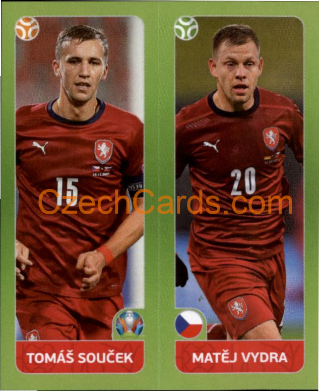 Tomáš Souček / Matěj Vydra 2020 Panini UEFA EURO sticker orange #379
