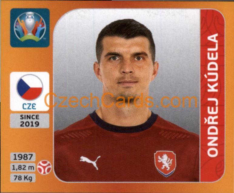 Ondřej Kúdela 2020 Panini UEFA EURO sticker orange #388