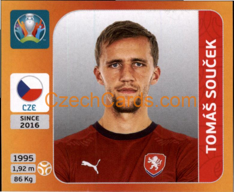 Tomáš Souček 2020 Panini UEFA EURO sticker orange #396